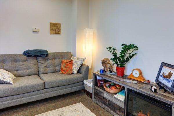 Comfortable, cozy, warm, inviting.