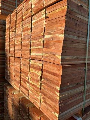 Redwood fence boards