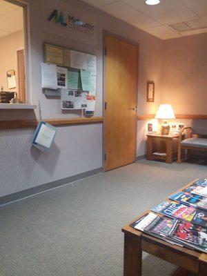 Just a checkup. First time here. Early wanted to beat the weather.