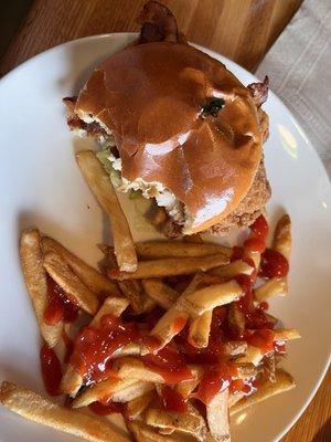 Bacon and ranch chicken sandwich