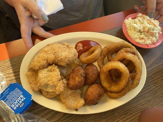 Catfish and Onion Rings