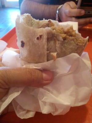 Half a chile verde burrito.