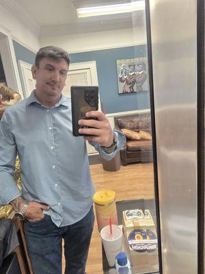 We painted inside and out.