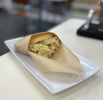 Chicken Salad Arepa is so good