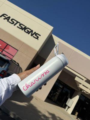 FASTSIGNS, Love Island themed water bottle, vinyl sticker