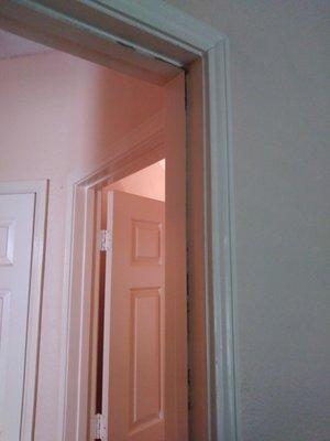 I paid for a deep cleaning and the dust is accumulated Where the door rests. This is one of the things on the list I asked her to do