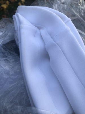 My pants that the cleaner left a yellow line on and refused to clean it.