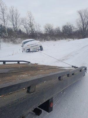 Winter storm winch out services!