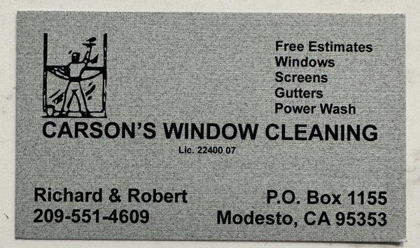 Carson's Window Cleaning
