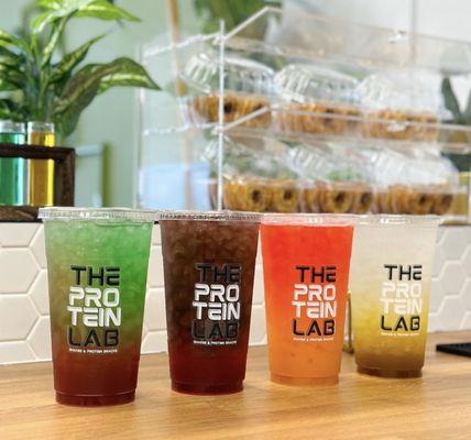 Delicious refreshers with healthy energy, aloe, B vitamins and more! SOOO GOOD... and best enjoyed with some delicious protein donuts!