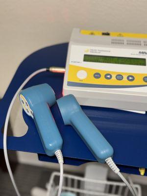 One of the modalities offered in our office is Low-Level-Laser Therapy using a cold laser.