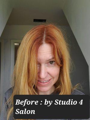 Work completed by Ashlyn Brady at Studio 4. She refused to fix it. Forced me to go somewhere else. To correct this mess cost me $375!