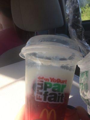 Fruit and yogurt parfait??? More like air and oxygen parfait.