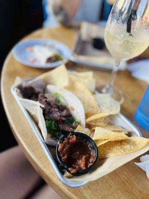 Steak Tacos Sweet Peach Bellini