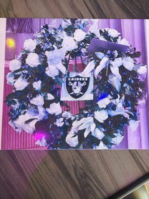 Our Raider customer wreath