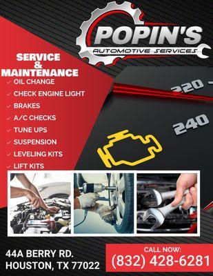 Popin Automotive and Tires