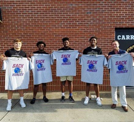 #SackHunger campaign. Carrollton Trojans have a list of dominant players for the week!