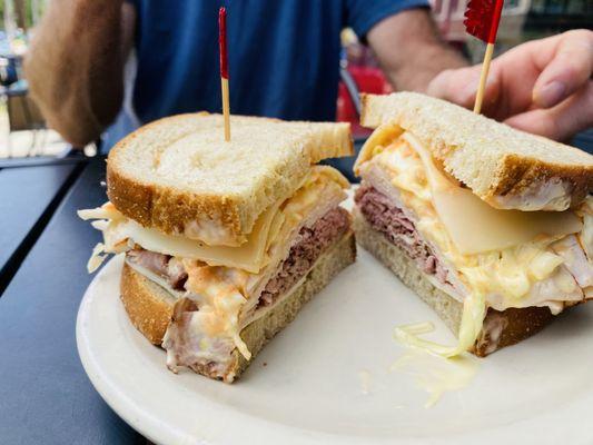 turkey, roast beef, swiss, russian dressing and cole slaw