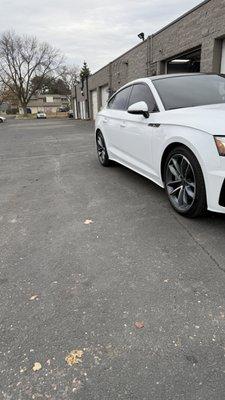 Side view of window tint.