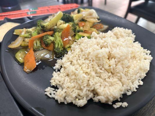 Vegetables Hibatchi Rice