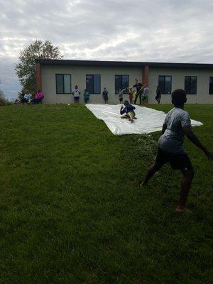 Slip and slide at our Fun Run! Fundraising has never been more fun!