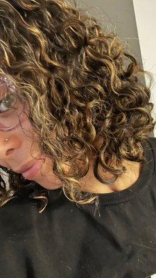 The start of my hair journey !! (Side note: still a bit frizzy but I will be adding some protein in my conditioner soon)