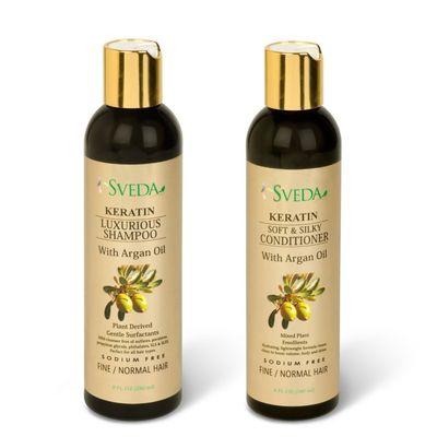 sodium free keratin argan oil shampoo and conditioner