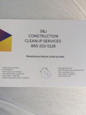 S&J Construction Cleanup Services