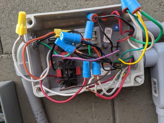 multiple unprotected and disconnected wires