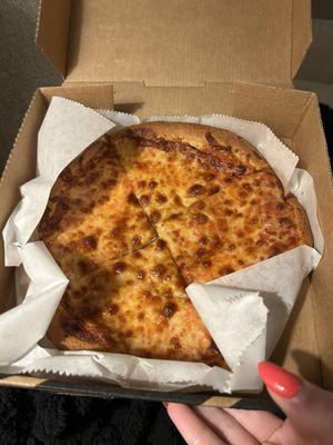 8 in cheese pizza