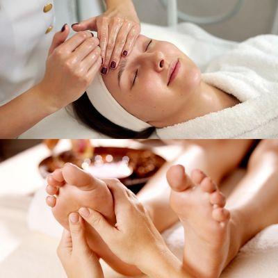 Facial treatment and Feet reflexology!!