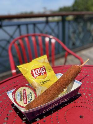 Giant Mozzarella Stick - coated in garlic and Italian seasoned panko bread crumbs
