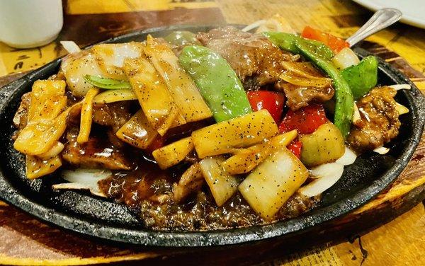 Sizzling Beef with Mixed Veg