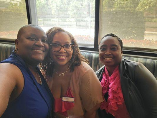 @Gayl's Inaugural #WomantoWomanNetwork Florida's Brunch L2R Vernita W., Gayl B. Orlando Chapter Leader, Suzanne P., CEO