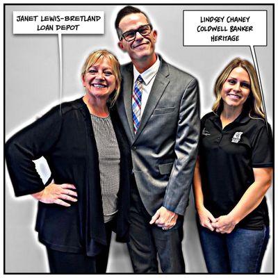 Your Agent John Clark - eXp Realty Lindsey Chaney - Coldwell Banker Heritage Janet Lewis Bretland - Loan Depot