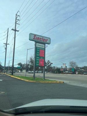 Gas prices for Sinclair