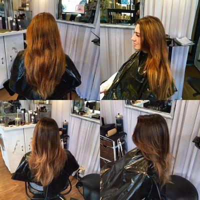 Before and after color correction