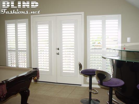 Shutters on Doors. Excellent option for light control and functionality.