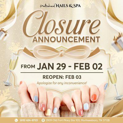 CLOSURE ANNOUNCEMENT
We'll be taking a short break from January 29th to February 2nd to refresh.
We're back on February 3rd!