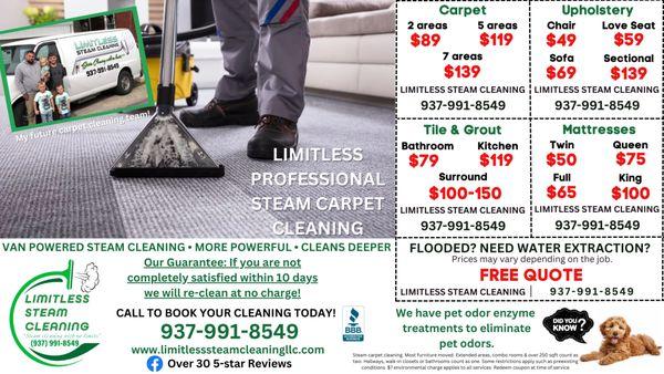 Limitless Steam Cleaning