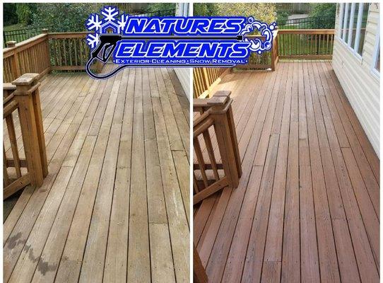 Powerwashing & a new coat of stain can make your deck look like new again!