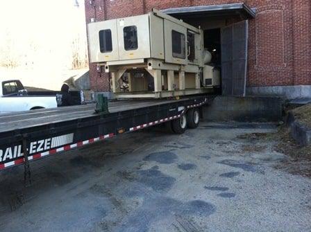 Relocating heavy machinery.