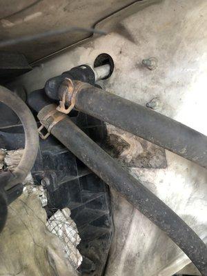 Leaking Ford heater core.