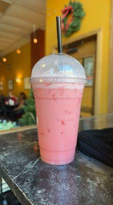 Strawberry banana Italian soda