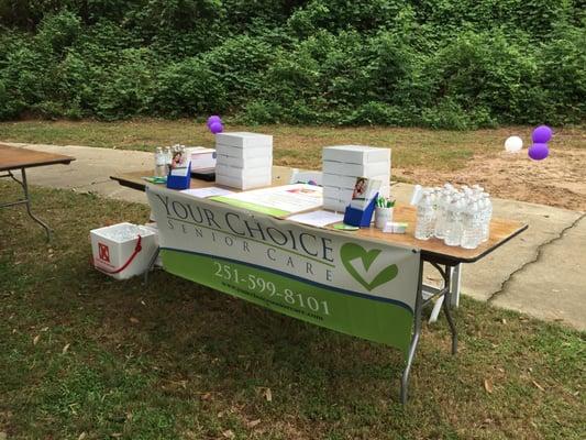 Your Choice Senior Care was there providing water, cookies, candy and games!!