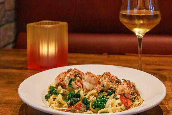 Tagliolini Alla Colatura - Shrimp, Tomato, Lemon, Spinach, Capers, Colatura