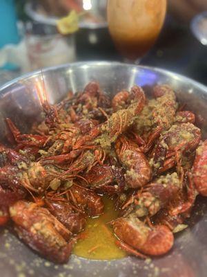 2lbs of crawfish $11 per pound frozen.
