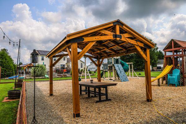 We installed a pergola for a customers play area.