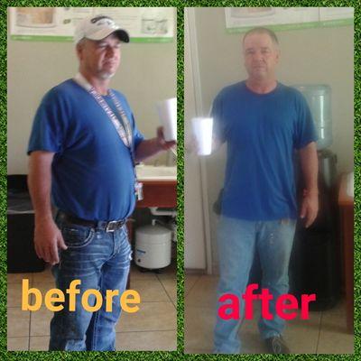 Before & After of our weight lose program