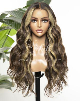 20 Inch Lace Front Wig with Blonde Highlights
https://scheliorilay.com/collections/diamond-collection/products/nia